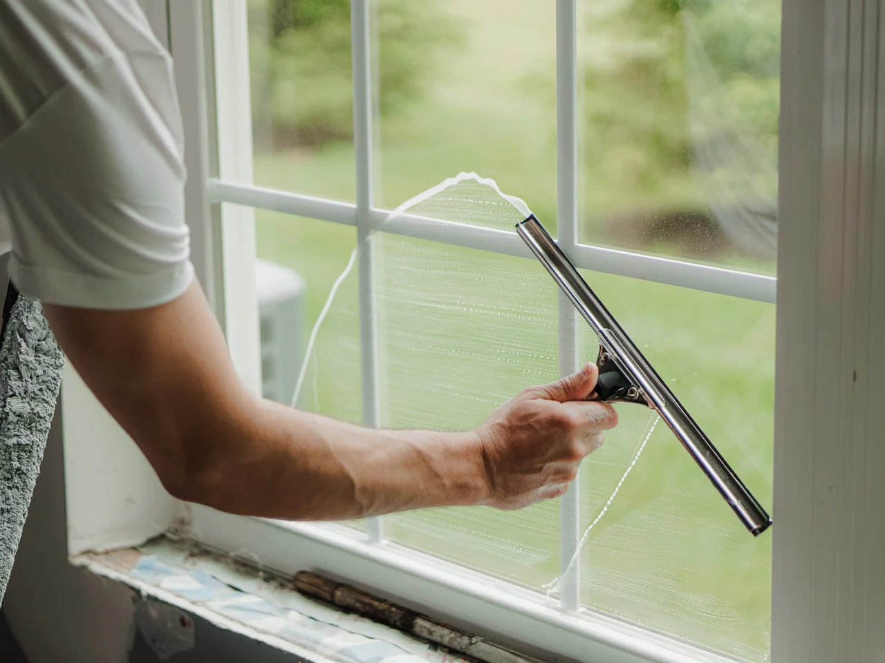 Manual window cleaning